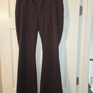 Women's Stretch Flare Pants in Dark Brown